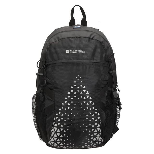 Fabric: Ripstop. Fabric Technology: Breathable. Design: Contrast Detail, Logo, Triangular. Fastening: Toggle, Zip. Adjustable Chest Strap, Air Mesh Back, Carry Strap, Hydration Bladder Compatible, Laptop Sleeve, Padded Back, Padded Hip Belt, Reflective Detail. Compartments: 1 Main Compartment, Bottle Holder. Capacity: 25.1L. Please Note: Hydration Bladder Not Included.