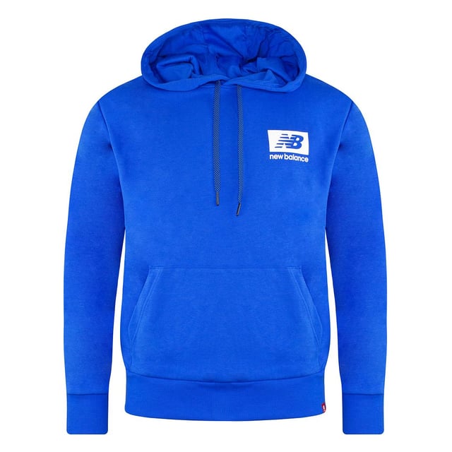 Contrast taping under the arms and along the body brings an eye-catching twist to the classic design of our NB Essentials ID Hoodie. The men’s hoodie is made with soft French terry fabric and a roomy relaxed fit that pulls on easily over your other layers. Details like ribbing along the hem and cuffs and a drawstring hood help to keep warmth in and cold out.