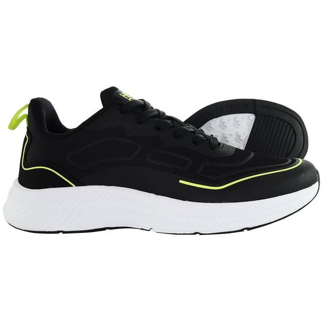 The Henleys Duncan Men's Running Trainers are engineered to provide optimal performance and comfort for your running sessions. Here's a breakdown of their key features:

 Dynamic Design:  The Duncan trainers feature a dynamic and modern design, blending functionality with style to keep you looking sharp while you train.

 Breathable Mesh Upper:  Designed with a breathable mesh upper, these trainers offer superior ventilation, ensuring your feet stay cool and dry even during intense workouts.

 Lightweight Build:  Crafted with lightweight materials, the Duncan trainers offer a nimble and agile feel, allowing you to move freely and effortlessly on the track or pavement.

 Responsive Cushioning:  These trainers boast responsive cushioning in the midsole, providing excellent shock absorption and energy return with every stride, minimizing fatigue and maximizing performance.

 Reflective Accents:  Enhanced with reflective accents, the Duncan trainers improve visibility in low-light conditions, enhancing safety during early morning or evening runs.