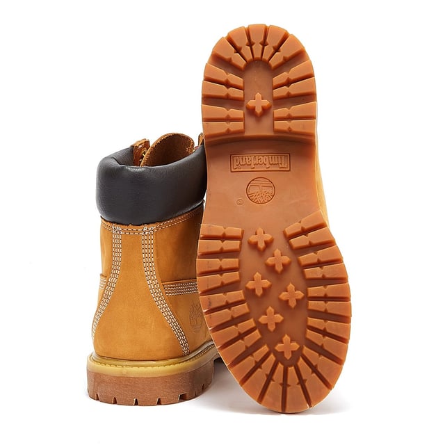 Timberland Womens 6 Inch Premium Wheat Nubuck Leather Boots