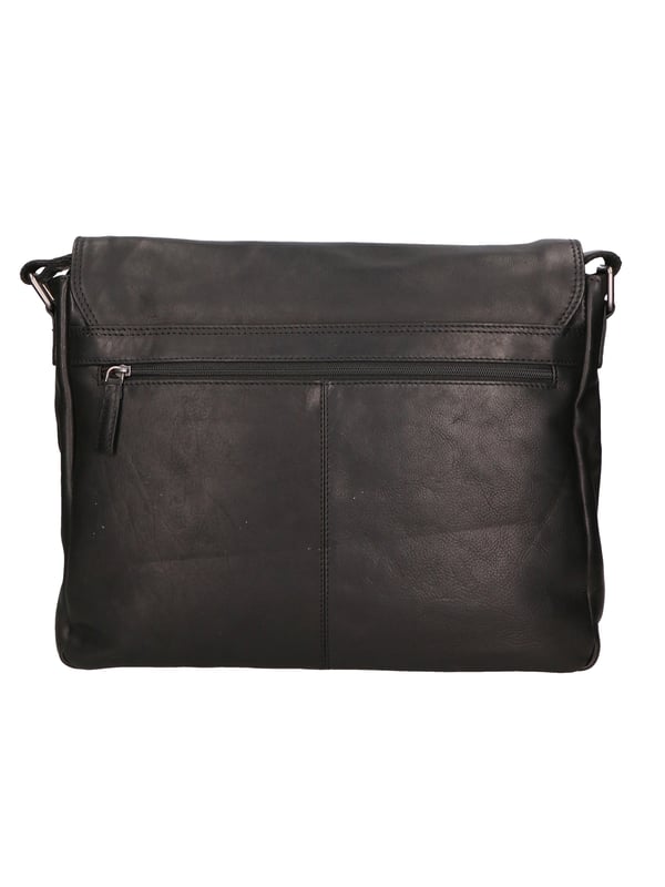 Bolso de mano para hombre de piel con doble apertura con cremallera, equipado con bandolera extraíble y ajustable. Producto elaborado artesanalmente en auténtico pelo de ternera engrasado.