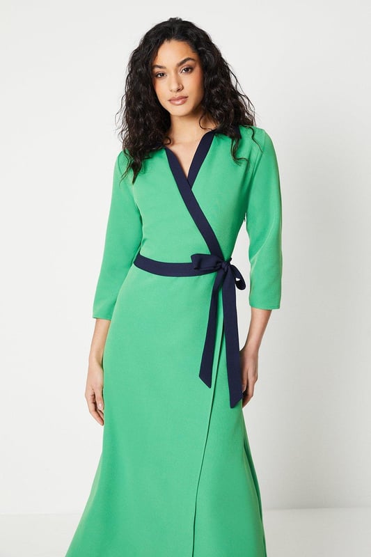 Deep v wrap dress hotsell
