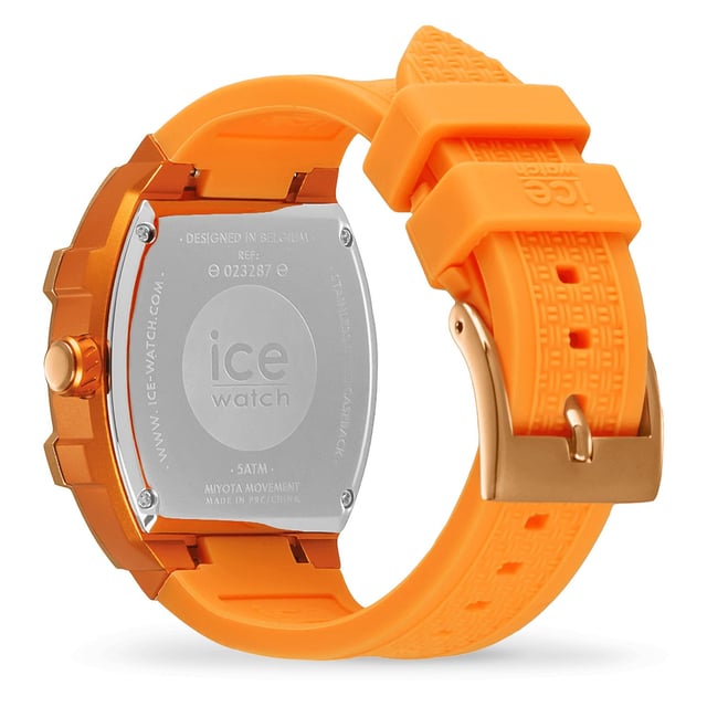 This Ice Watch Ice Boliday - Bright Orange Multi Dial Watch for Women is the perfect timepiece to wear or to gift. It's Multicolour  Tonneau case combined with the comfortable Orange Silicone watch band will ensure you enjoy this stunning timepiece without any compromise. Operated by a high quality Quartz movement and water resistant to 5 bars, your watch will keep ticking. Stand out from the crowd with the ICE boliday - Bright orange. Its flamboyant orange colour awakens the energy of the setting sun, transporting you to warm, intoxicating evenings by the sea. This Multi Dial watch has a calendar function: Day-Date , 24-hour Display and Luminous Hands High quality 19 cm length and 19 mm width Orange Silicone strap with a Buckle Case measurement: 35 X 46 mm,case thickness: 11 mm, case colour: Multicolour and dial colour: Orange