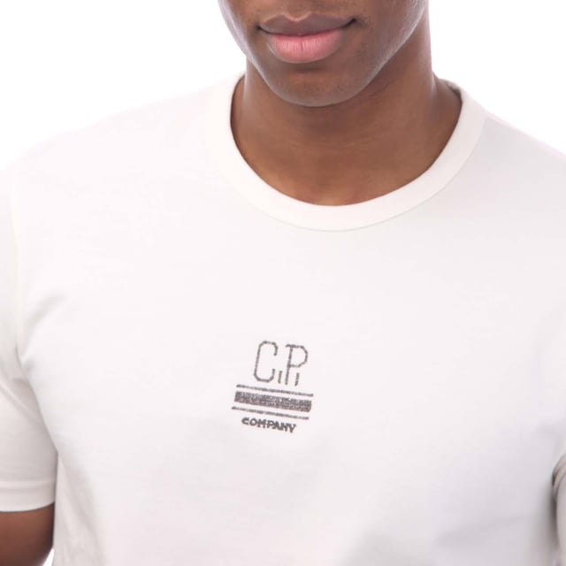 CP COMPANY｜ (30/2 Mercerized Jersey Twisted Small Logo C.P. Company - 30/2 Mercerized Jersey Twisted Embroidery T