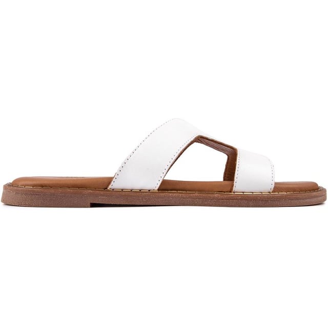 The Sole Noor Slides Are A Summer Staple Not To Be Missed. Simple And Fresh, These White Leather Slides Have An Aesthetic Silhouette And Comfortable Leather Footbed For All-day Comfy Wear And Stylish Looks.