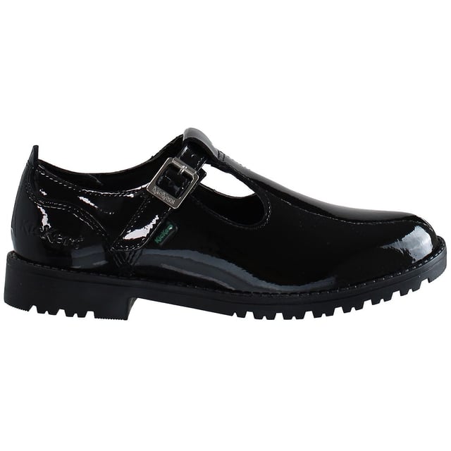 Kickers Lachly T Hook & Loop Black Smooth Leather Kids Shoes 1_14102