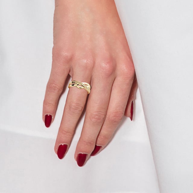 Ring Luxury - Diamonds 0,04 Cts - Gold - Size available from 48 to 62 , I to U - Our jewellery is made in France and will be delivered in a gift box accompanied by a Certificate of Authenticity and International Warranty