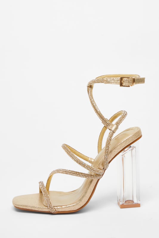 EDM Queen Diamante Embellished Glitter Sandals main image 1
