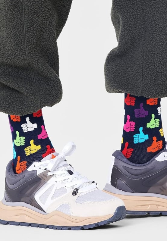 Happy Socks cotton patterned socks come in a variety of our signature styles  . - -  . Each style adds a bit of colour to your everyday outfit  . - -  .  Lounge around in them or go about your daily activities in style  . - -  .  They are also the perfect gift for any occasion   . - -  . Organic cotton is better for the planet, better for your feet  . - -  . Combing it makes it softer, smoother, and more durable than ordinary cotton  . - -  .  Reinforced heel and toe  . - -  .  Each sock is made with quality material, an eye for detail and a lot of creativity  . - -  . Designed in Sweden  . - -  .  Made in Turkey.