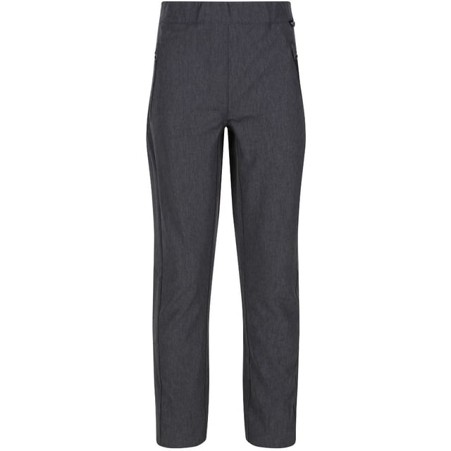 Regatta Boys Junior Pentre Active Stretch Durable Leggings ISOFLEX+ advanced stretch fabric - 100% polyester. ISOFLEX - Active stretch fabric - 94% polyester/6% elastane (marl option). Durable water repellent finish. Part elasticated waist. 2 zipped side pockets.