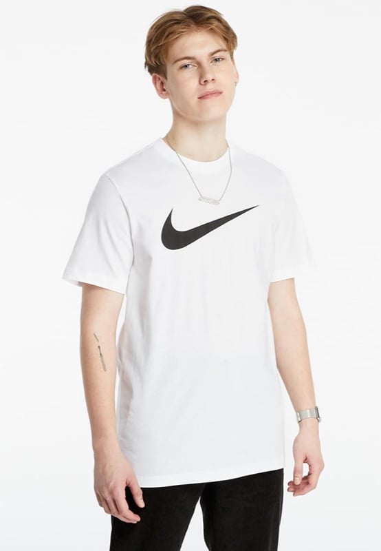 Nike Swoosh Logo T Shirt in White