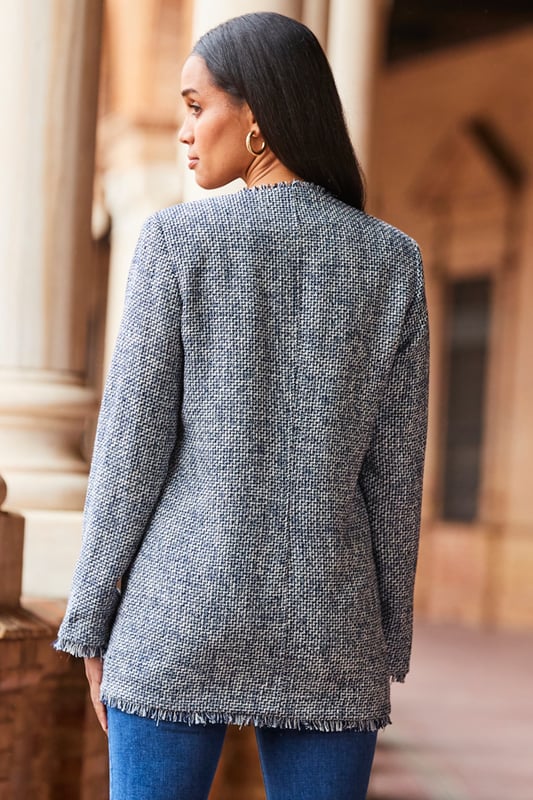 Longline boucle jacket shop