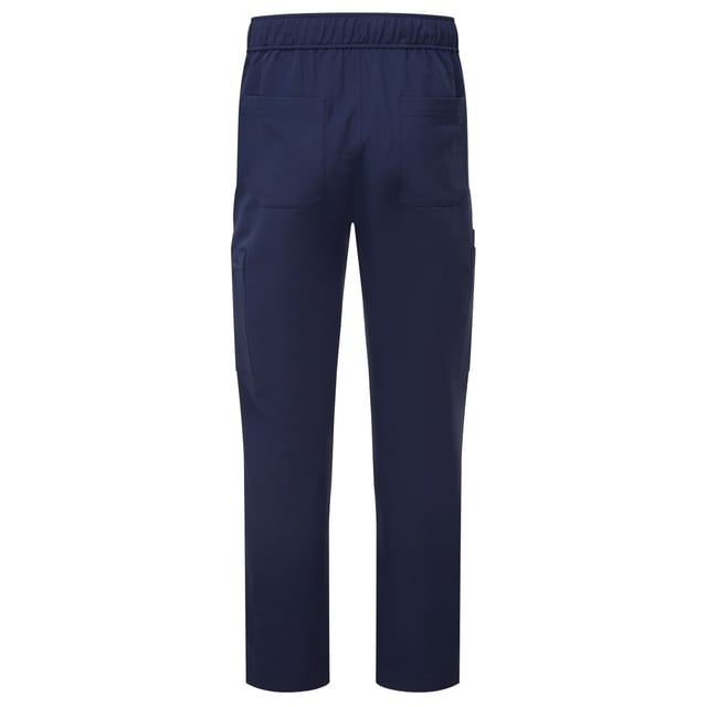 42% Polyester, 33% Recycled Polyester, 19% Viscose, 6% Elastane. Design: Contrast Detail. 210gsm. Fastening: Button, Zip Fly. Fabric Technology: Breathable, Crease Resistant, Durable, Flexible, Four Way Stretch, Moisture Wicking. Easy-Care. Pockets: 2 Side Pockets, 2 Thigh Pockets, Zip, Patch, 2 Patch Pockets. Waistline: Drawcord, Elasticated. Sustainability: Amfori, BSCI, Made from Recycled Materials, RCS Certified. Hem: Side Vents.