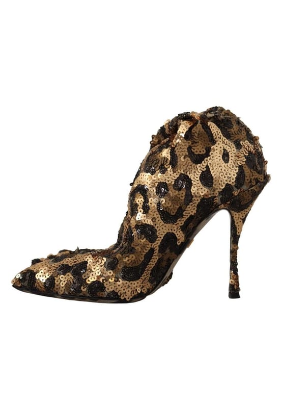 Gorgeous Dolce & Gabbana Knee High Boots with Leopard Pattern Sequins
  Brand new with tags
  Color: Gold brown leopard pattern
  Material: 70% Polyester 28% Nylon 2% Elastane
  Sole: Leather
  Logo details
  Very Quality and comfort
  Made in Italy
Material: 70% Polyester 28% Nylon 2% Elastane