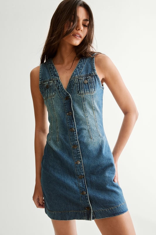The Denim Sleeveless Mini Dress