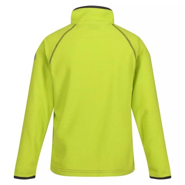 Regatta Childrens/Kids Loco Fleece (Bright Kiwi/Citronella) 100% Polyester. Microfleece mit Ministreifen und Reißverschluss am Hals. 140gsm. Dehnbare Bündchen an Ärmeln und Kragen. Maschinenwaschbar.