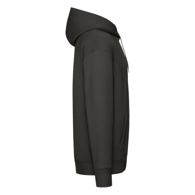 Material: 70% Cotton, 30% Polyester. Fabric: Elastane, Single Jersey. Design: Plain. 280gsm. Hood Features: Double Layer, Drawcord, Grown On Hood, Self Fabric. Hem: Ribbed. Back Neck Tape, Drop Shoulder, Twin Needle Stitching. Neckline: Hooded. Sleeve-Type: Long-Sleeved. Cuff: Ribbed. Pockets: 1 Kangaroo Pocket. Fastening: Pull Over. Sustainability: Amfori, Better Cotton Initiative, BSCI, Fair Labor Association, No Child Or Forced Labour Used, Oeko-Tex Standard 100 Certified, WRAP Certified.