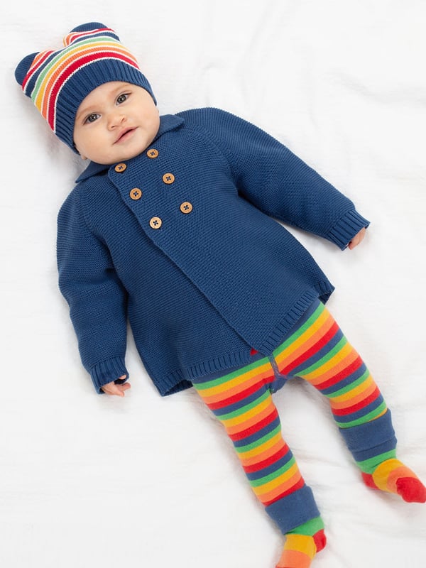 100% organic cotton | Proud to be certified by Control Union to the Global Organic Textile Standard (GOTS) | Navy blue midweight knit | Coconut button fastening | Long sleeved | Round neck | Classic collar | Made in India | Machine washable at 40 degrees, or at 30 degrees to be kinder to the planet