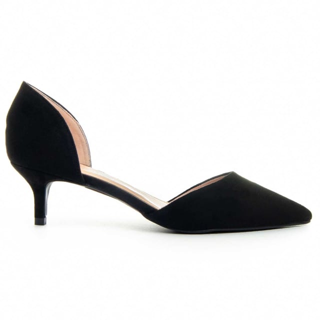 Dames hoge hakken. Comfortabele pasvorm. Gevoerde inlegzool. Antislip zool. Versterkte stiksels. Gemaakt door andere merken voor ons merk. Bij benadering: 5 cm hak.
