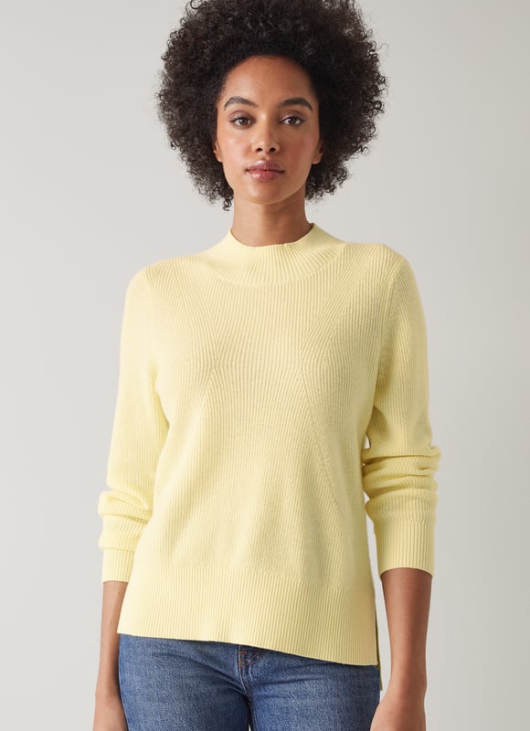 LK Bennett Lola Knitted Tops Soft Lemon