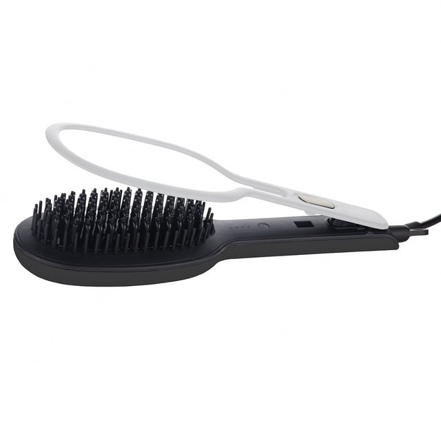 Cepillo alisador con pinza que mejora sujeción del cabello y facilita el alisado, provee al cabello de brillo instantáneo y un alisado duradero. Ahora no se escapará ni un solo pelo, su exclusivo y ergonómico diseño aplica una tensión óptima para alisar de manera eficiente el cabello de raíz a punta sin maltratarlo.
Su display de temperatura te permite elegir entre 4 ajustes de calor que van desde 150 a 200ºC.
Tamaño de la placa del cepillo 11x5x2,5cm. Longitud de cable 1,8 m, potencia 60w, 50-60 hz y 220v.
Modo de empleo
Las púas planas facilitan el peinado/alisado en comparación con otros cepillos alisadores, el alisado se consigue entre 5 y 10 vecesmás rápido.Además gracias a su pinza se presiona el cabello deforma que se consigue un resultado perfecto con menos pasadas,esto hace que el cabello sufra mucho menos y no pierda humedad
1.Mantenga el cabello limpio y bien peinado antes de usar.
2.Use el enchufe en el receptáculo de electricidad apropiado.
3. Primero encienda con temperatura establecida, luego seleccione la temperatura deseada.Utilizar el botón de encendido y esperar durante pocos segundos durante el arranque.
4.No coja un mechón con demasiado pelo para un resultado más rápido.Si introduce más pelo el tiempo de trabajo aumentará.
5.Este parato se apagara automáticamente pasada una hora por seguridad, puede reiniciarlo si lo desea.
6.Presione durante 3 segundos para el apagado del aparato.El cepillo tiene la opción de seleccionar diferentes temperaturas cuyo nivel se indicará mediante las luces LED.Para ello apretar el botón de encendido para ir cambiando el nivel de temperatura.

Con cada nivel la temperatura variará 20ºC.Le recomendamos que comience con la cantidad más alta (la pre-establecida, con la que verá encendidas las cuatro luces en el mango) e ir reduciendo la temperatura según las necesidades de su cabello.

A.El cabello grueso y denso generalmente necesita una temperatura
más alta 210ºC - 230ºC

B. El cabello normal se trabajará a una temperatura entre
210ºC - 190ºC

C.El cabello fino necesitará una temperatura más baja de entre
200ºC - 170ºC
Potencia
60w, 50-60 hz y 220v.

Ingredientes
PVC, METAL