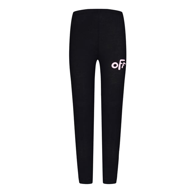 Juniors Off White Rounded Leggings in black pink.- Elastic waistband.- OFF logo in pink at front side.- Slim fit.- 95% Cotton  5% Elastane.- Ref: OGCD0010031030