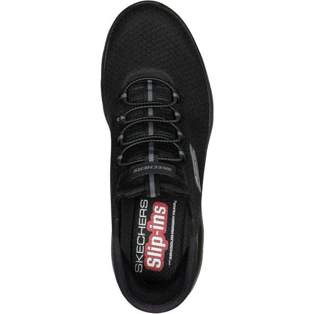 Go handsfree and step into easy-wearing comfort with Skechers Slip-ins: Summits. Featuring a mesh upper with a Skechers Slip-ins heel panel and a cushioned Skechers Air-Cooled Memory Foam insole.