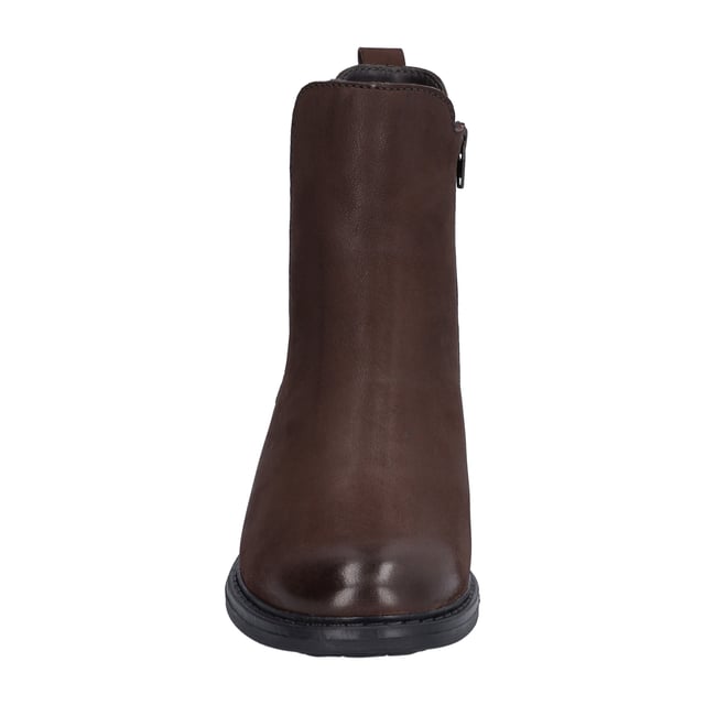 Herbst und Winter-Zeit ist Stiefeletten-Zeit. Genieße diese raue Zeit im Jahr mit unseren braunen Stiefeletten. Das langlebige Nubuk-Leder sorgt für einen Top-Tragekomfort. Der Gummizug ermöglicht einen guten Halt und einen problemlosen Einstieg in den Schuh. Die herausnehmbare Sohle kannst Du einfach wechseln und so Deine ganz eigenen Einlagen verwenden. Die AGO Fertigungsart garantiert Leichtigkeit und Langlebigkeit. Weite G ist für normale Füße optimal geeignet. Geh Deinen Weg mit Selena 19.