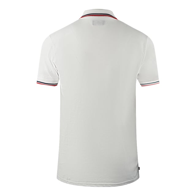 Aquascutum Twin Tipped Collar Brand Logo White Polo Shirt. Make a statement with the Aquascutum London White Polo Shirt. Featuring the brand's signature logo, this shirt embodies sophistication and luxury. Perfect for any occasion, this shirt is a must-have for those who appreciate quality and style. Elevate your wardrobe with this iconic piece.. Signature Logo, Twin Tipped Collar Polo, Short Sleeves. 100% Cotton, Button Closure. Regular Fit, Fits True To Size. Style Code: PO002 01
