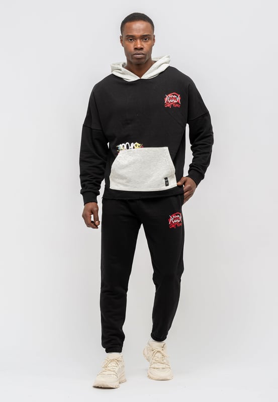 Tom Barron Heren Trainingspak in eigentijdse stijl met graffitiprint
