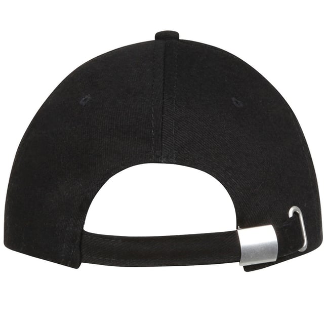 6 panel. Six ventilation eyelets. Size adjuster with metal buckle. Contrast sandwich peak on certain colours. Material: 100% thick brushed cotton. One size.