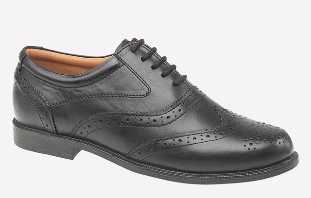 Amblers have crafted these muat have Oxford brogues called the Liverpool to give you a stand out formal look every time you lace them up.
 - Smart mens dress shoe in Oxford brogue styling, padded collar and wing-tip toe.
 - Stylish and formal leather Oxford Brogue
 - Crafted with a smooth leather upper and soft leather lining
 - Neat trims and perforated overlays bordered with stitching accents
 - Full lace front with five perforated eyelets and matching laces
 - Lightly padded collar for comfort
 - PU sole with smart heel