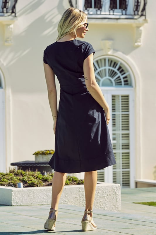 Zip front fit and shop flare dress