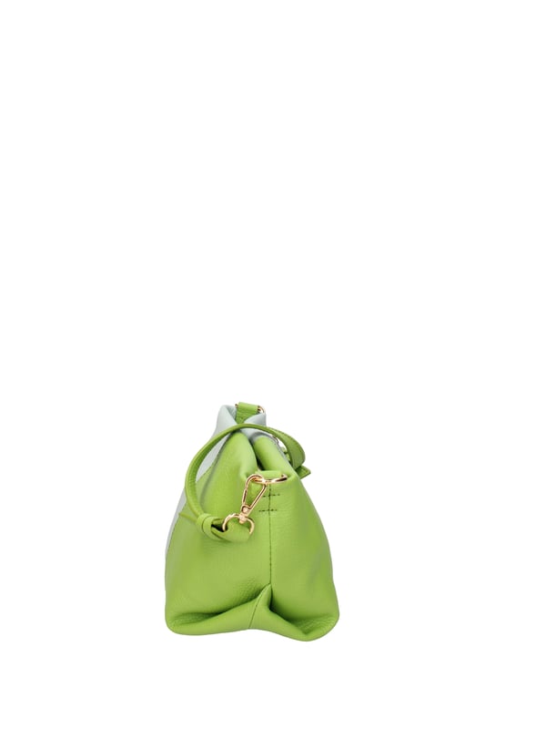 Bolso de hombro para mujeres. El cierre es con zip. Los bolsillos internos son uno con zip y uno abierto. Los bolsillos externos están ausentes. La correa del hombro es ajustable y extraíble en cuero. El mango es extraíble en cuero. Los compartimentos internos son uno. El material externo es una verdadera piel en dólares. Está alineado internamente en 70% de tela de algodón: 30% de poliéster. Medidas: 30x15x12 cm. Hecho en Italia