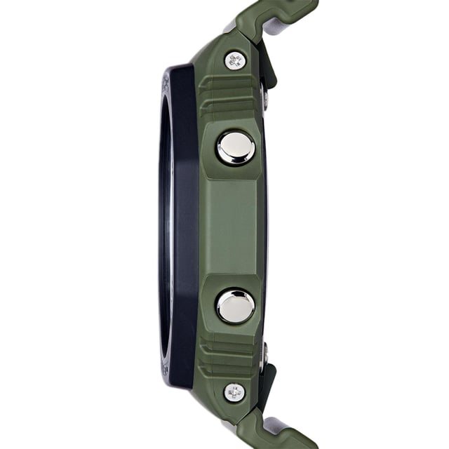 This Casio G-shock Analogue-Digital Watch for Men is the perfect timepiece to wear or to gift. It's Green 44 mm Round case combined with the comfortable Green Plastic watch band will ensure you enjoy this stunning timepiece without any compromise. Operated by a high quality Quartz movement and water resistant to 20 bars, your watch will keep ticking. Fashionable Sporty Design, Perfect for all kind of sports, indoor and outdoor activities or daily use -The watch has a Calendar function: Day-Date, Stop Watch, Worldtime, Countdown, Alarm, Light High quality 21 cm length and 22 mm width Green Plastic strap with a Buckle Case diameter: 44 mm,case thickness: 11 mm, case colour: Green and dial colour: Black