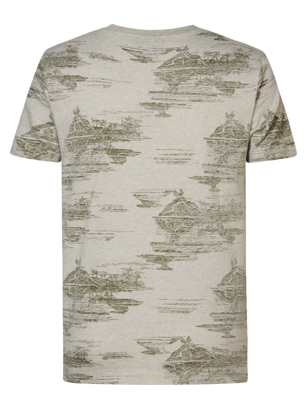 T-Shirt mit Rundhalsausschnitt und kurzen Ärmeln. Dieses T-Shirt hat ein Allover-Muster. Hergestellt aus 100 % Baumwolle. Du schwankst zwischen zwei Größen? Nimm die größere Größe! Kurzarm-T-ShirtRundhalsausschnittAllover-Muster100 % BaumwolleDas Model ist 191 cm groß und trägt Größe L.