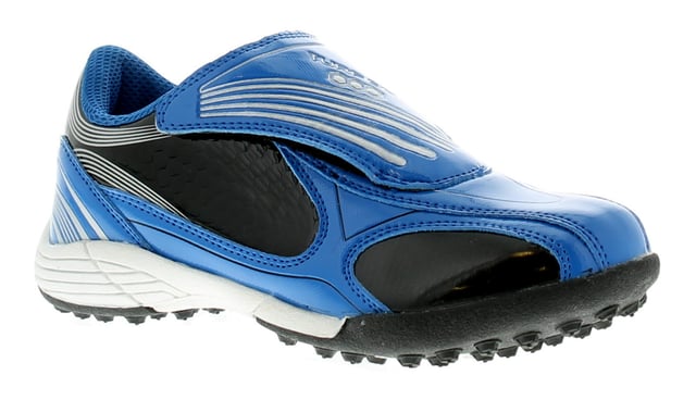 Childrens Boys Blue Touch Fastening Astro Turf Football Trainers