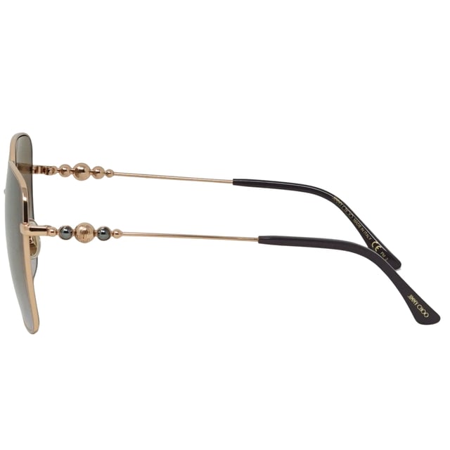 Jimmy Choo Hester V01 Gold Sunglasses. Experience luxury and sophistication with the Jimmy Choo Hester V01 Sunglass. Crafted from the finest materials, these sleek sunglasses feature 100% UVA/UVB protection and refined metallic accents. Admire the sophisticated Jimmy Choo style with these timeless sunglasses.. Gold Sunglass, Nose Bridge Width = 15mm, Lens Width = 59mm, Arm Length = 145mm. Branded Sunglasses Case and Cleaning Cloth Included. 100% Protection Against UVA &amp; UVB Sunlight and Conform to British Standard EN 1836:2005, Sunglasses, Sunglasses Case, Cleaning Cloth and Care Instructions all Included. Jimmy Choo Hester V01 Sunglass