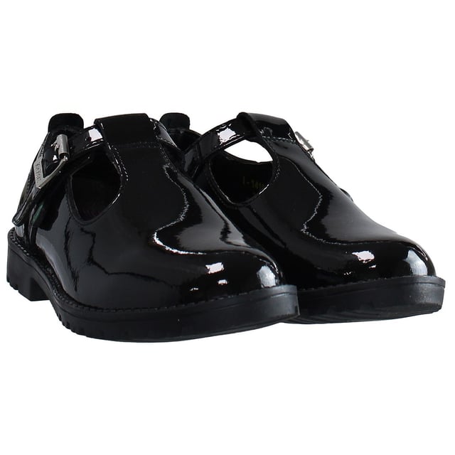 Kickers Lachly T Hook & Loop Black Smooth Leather Kids Shoes 1_14102