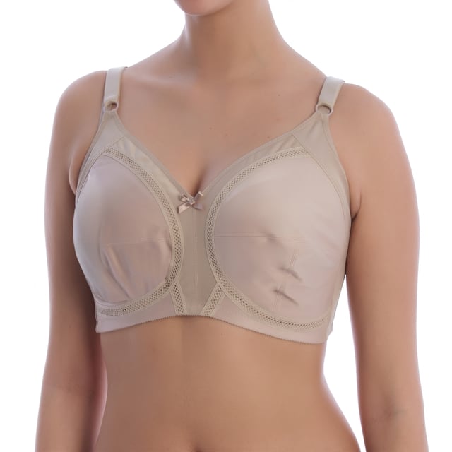 This MAITE bra from Selene is specially designed for women who are looking for comfort, support and style in one garment. Its classic design with a focus on functionality makes it an ideal choice for everyday use, offering the perfect fit for plus sizes.

 Details:

 - Full coverage cups.
 - Structured side reinforcements.
 - Adjustable and wide straps.
 - Soft and breathable fabric.
 - Decorative bow and mesh finishes.
 - Especially for large sizes.

 Perfect for women who value comfort and support in their underwear, this non-wired bra combines functionality and design to accommodate the specific needs of plus sizes.
 Composition: 57% Polyamide, 34% Elastane, 9% Polyester
 Care:
Machine wash up to 30ºC.
 Do not use bleach.
 Use mild detergents.
 Do not tumble dry.