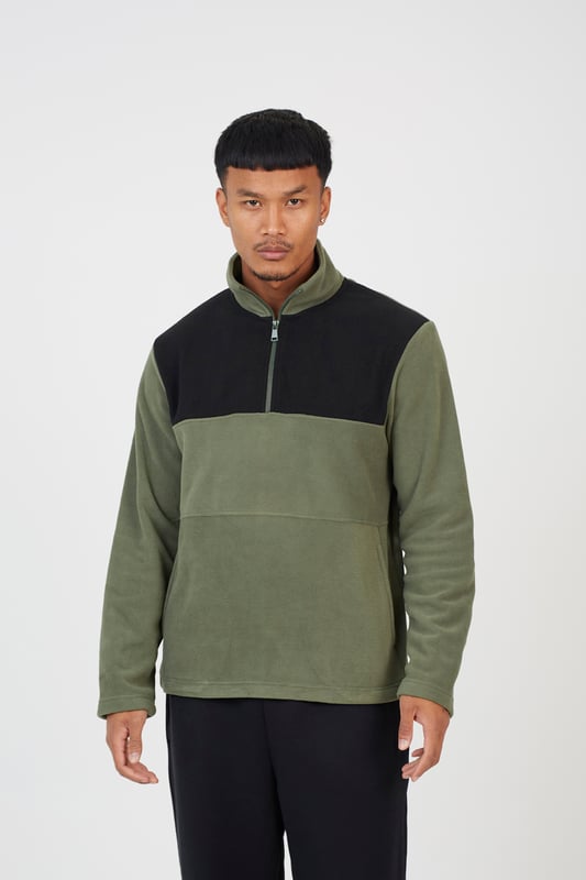 Brave soul fleece sweater with zip deals