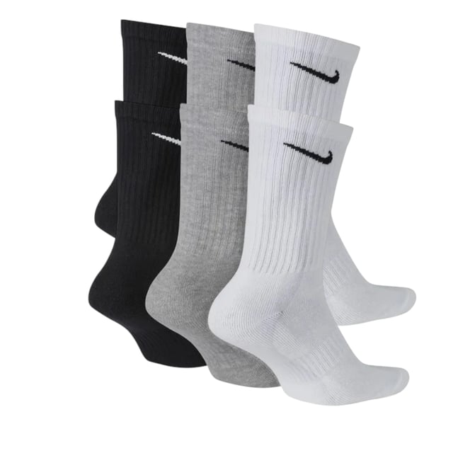 Nike Dri-fit Technology Helps You Stay Dry and Comfortable. Thick terry sole provides comfort and impact absorption. Ribbed arch band offers a supportive feel. Crew silhouette covers your ankle and lower calf. With Nikes staple Dri-Fit technology wicking away moisture, keeping your feet dry and comfortable, these socks should be cemented as a part of any outfit.