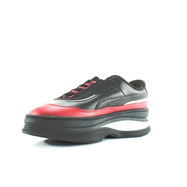 Puma Deva Chich Black Leather Womens Lace Up Trainers 371195 01