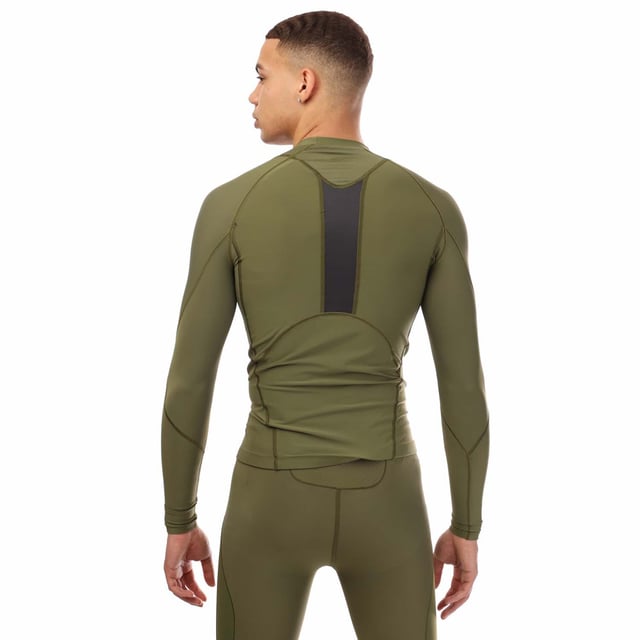 Mens Skins Series-3 Long Sleeve Top in khaki.- Round neck.- Long sleeves.- Mesh panelling for improved breathability and movement.- Silver reflective logos.- 76% Nylon  24% Elastane.- Ref: ST0030050573