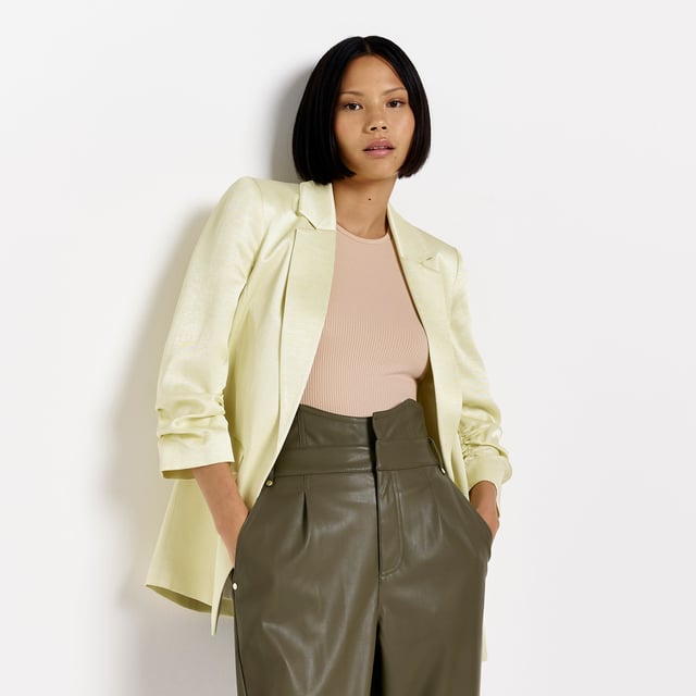 River island yellow blazer top