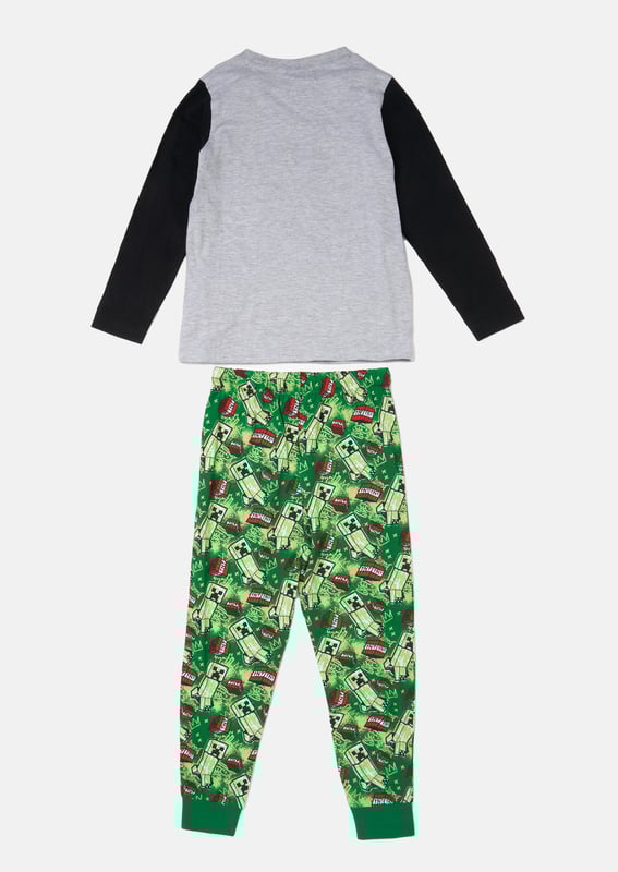 These supersoft Minecraft branded PJs with our A&R twist are a collab dream and perfect for 'having a blast' at sleepovers! About me: Top: 93% Cotton/7% Polyester. Bottoms: 100% Cotton Angel & rocket cares - made with fairtrade cotton Look after me: think planet. machine wash at 30c.