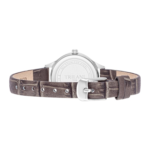 Would you like a watch with feminine broadcast that fits every outfit? Then this model of the Trilani brand is a good choice. The women's watch inspires with a tidy dial with striking dauphine devices and Roman numbers. The curved stainless steel housing, glamorous sparkle accents made of glass crystals and a soft real leather bracelet with a croco embossing round off the high-quality overall concept and make the watch a varied companion at work and leisure. A precise quartz clock, a mineral glass and a screwed housing floor make the premium equipment perfect.