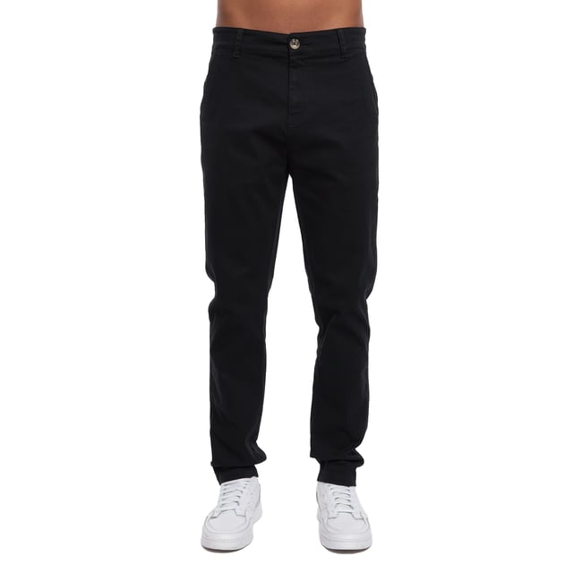 98% Polyester, 2% Elastane. Fabric: Stretch. Design: Plain. Fastening: Button, Zip Fly. Back Yoke, Belt Loops, Mock Horn Buttons, Twin Needle Stitching. Pockets: 2 Side Pockets, 2 Back Pockets, Buttoned. Fit: Slim.