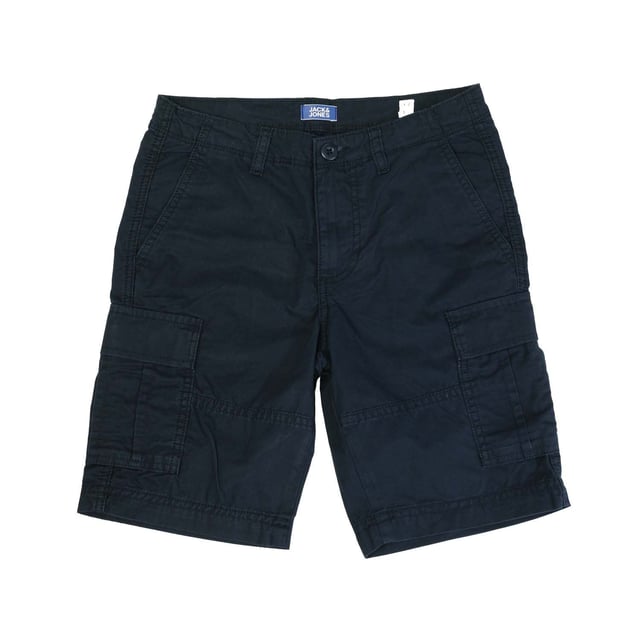Boy's Jack Jones Zeus Cargo Shorts in Navy Boys Zeus Cargo Shorts.- Zip fly and button fastening.- Multiple pockets.- Belt loops.- 100% Cotton.- Ref: 12263174NB