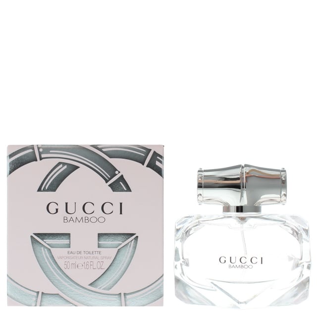 Bamboo Eau de Toilette by Gucci is a floral fragrance for women. Top notes Sicilian bergamot Italian mandarin pear orange blossom. Middle notes Casablanca lily ylangylang jasmine. Base notes ambergris sandalwood Tahitian vanilla white musk. Bamboo Eau de Toilette was launched in 2016.